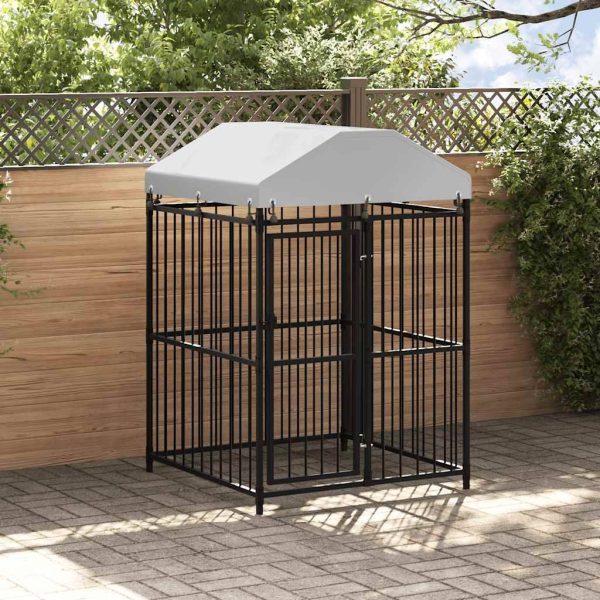Chenil extérieur avec toit pour chiens 120 x 120 x 150 cm vidaXL 145762 Chenil extérieur avec toit pour chiens 120 x 120 x 150 cm vidaXL 145762