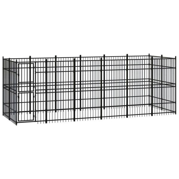Chenil d’extérieur pour chiens Acier 11,06 m² vidaXL 3097960