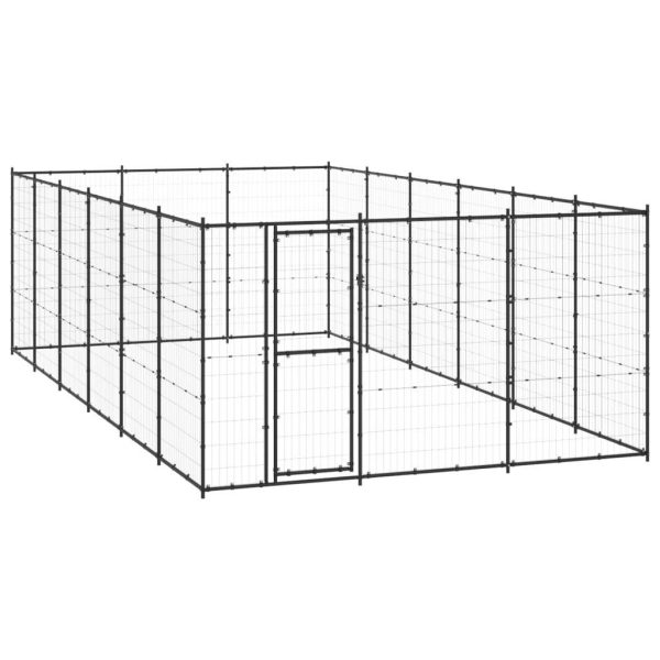 Chenil extérieur cage enclos parc animaux chien d’extérieur pour chiens acier 21,78 m² Chenil extérieur cage enclos parc animaux chien d’extérieur pour chiens acier 21,78 m²