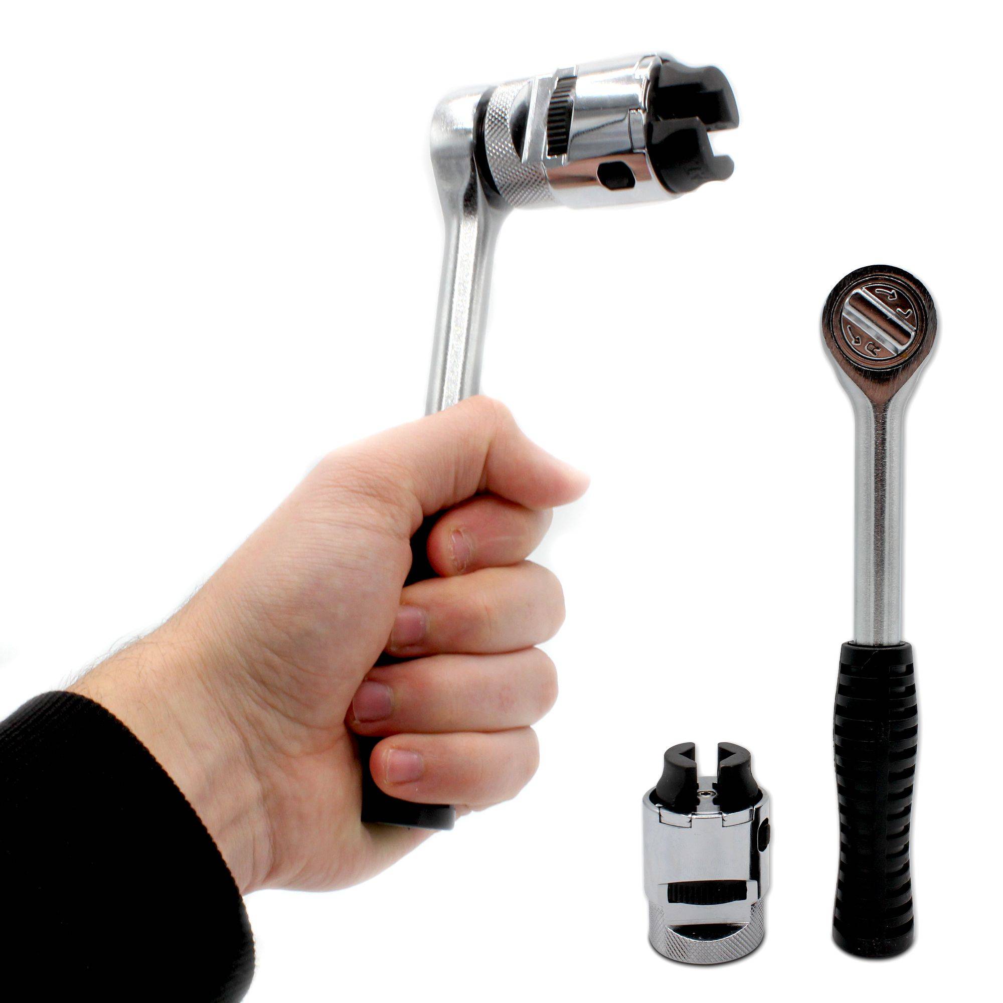 Clé à cliquet Adaptateur universel 10-19 mm - Acier chrome vanadium