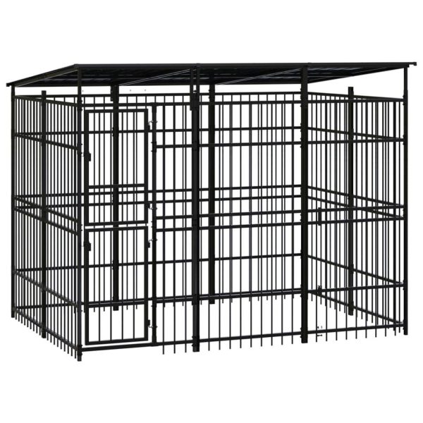 Chenil d’extérieur avec toit pour chiens Acier 5,53 m² vidaXL 3097966 Chenil d’extérieur avec toit pour chiens Acier 5,53 m² vidaXL 3097966