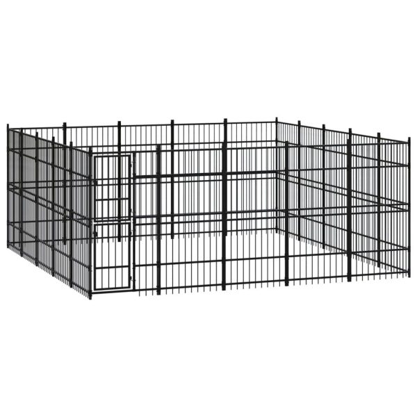Chenil d’extérieur pour chiens Acier 23,04 m² vidaXL 3097989 Chenil d’extérieur pour chiens Acier 23,04 m² vidaXL 3097989