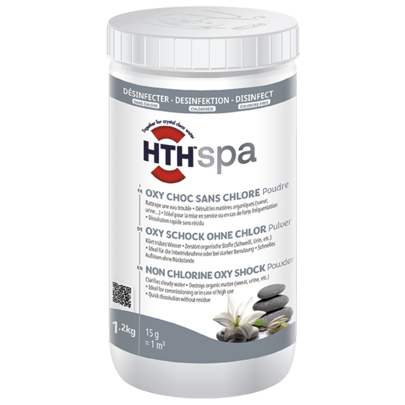 Choc sans chlore poudre (oxygène actif) hth Spa - 1,2 kg - 1,2 kg