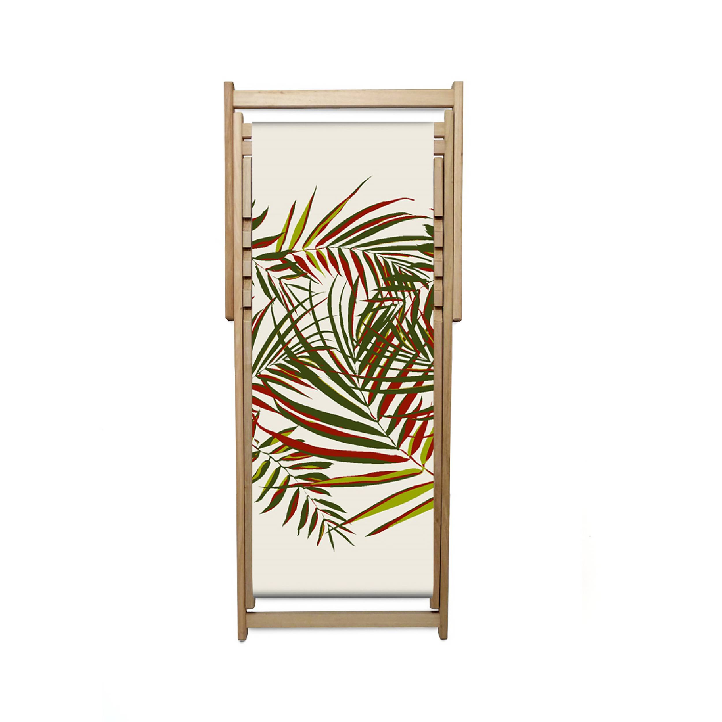 Chilienne LONA en bois et toile coton avec motif jungle - CITY GARDEN