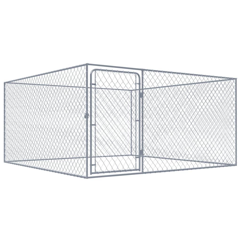 Chenil extérieur 2x2m enclos pour chien en acier galvanisé robuste et durable – ComfortXL Outdoor Living