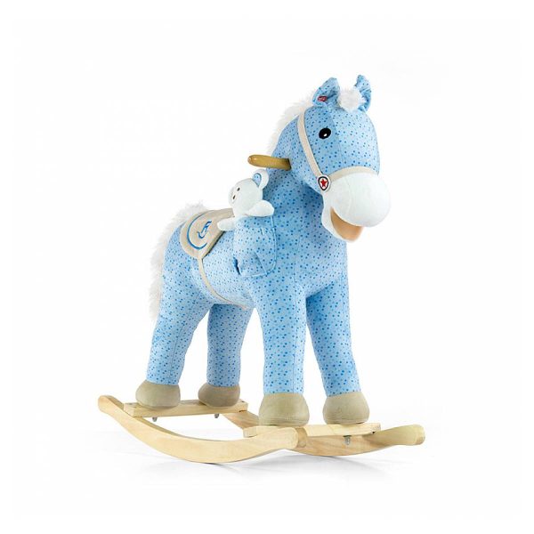 Cheval à Bascule Poney Bleu avec Sons Réalistes Cheval à Bascule Poney Bleu avec Sons Réalistes