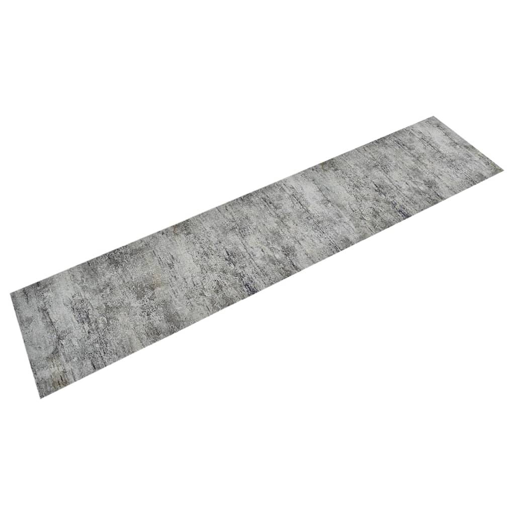 Chemin de Cuisine Long Design Béton en Velours Lavable en Machine et Antidérapant Gris 60x300 cm – ComfortXL Outdoor Living