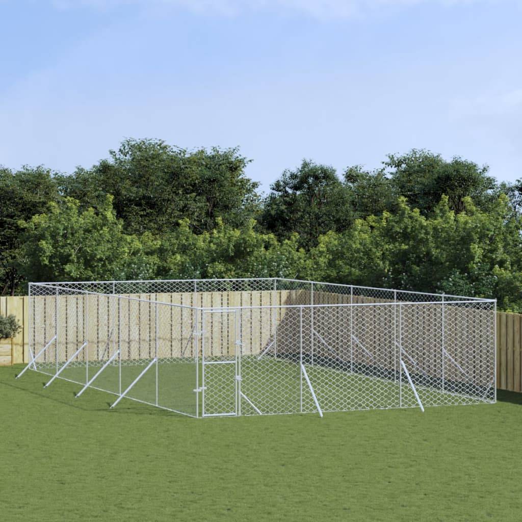 Chenil Extérieur Acier Galvanisé pour Chiens et Animaux Jardin 6x10x2 m – ComfortXL Outdoor Living