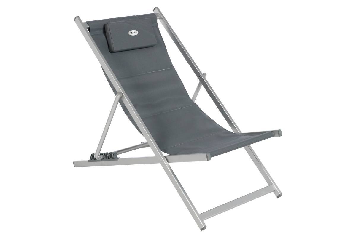 Chilienne de jardin "Honolulu" ardoise en aluminium satiné Hespéride