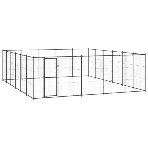 Chenil extérieur cage enclos parc animaux chien d’extérieur pour chiens acier 36,3 m² Chenil extérieur cage enclos parc animaux chien d’extérieur pour chiens acier 36,3 m²