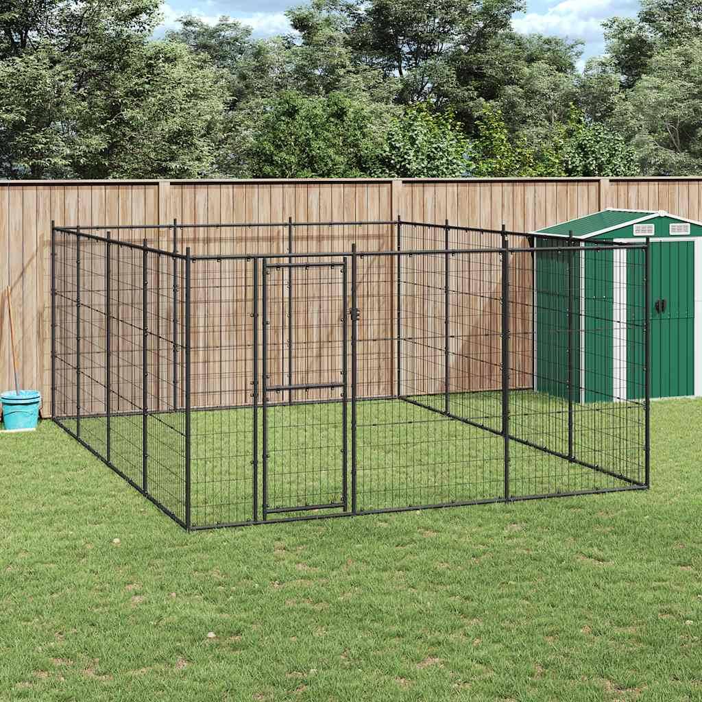 Chenil extérieur Acier 14,52 m² vidaXL 3082313