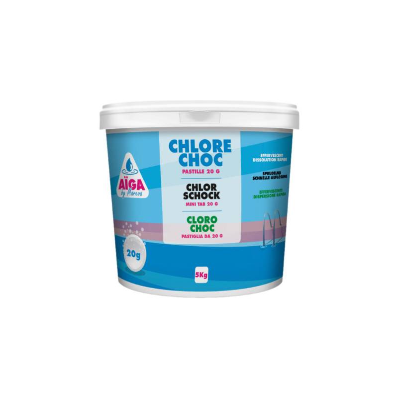 Chlore choc Aiga MAREVA - 20g - 5kg - 111010U