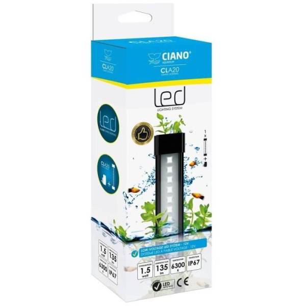 CIANO CLA20 PLANTS rampe led 8W + transfo spéciale plantes pour aqua 60 et aqua 80 CIANO CIANO CLA20 PLANTS rampe led 8W + transfo spéciale plantes pour aqua 60 et aqua 80 CIANO