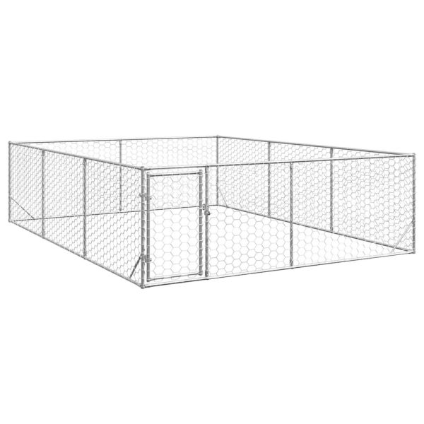 Chenil d’extérieur – Cage d’extérieur – Chenil de jardin pour chiens porte 3x4x1 m acier galvanisé