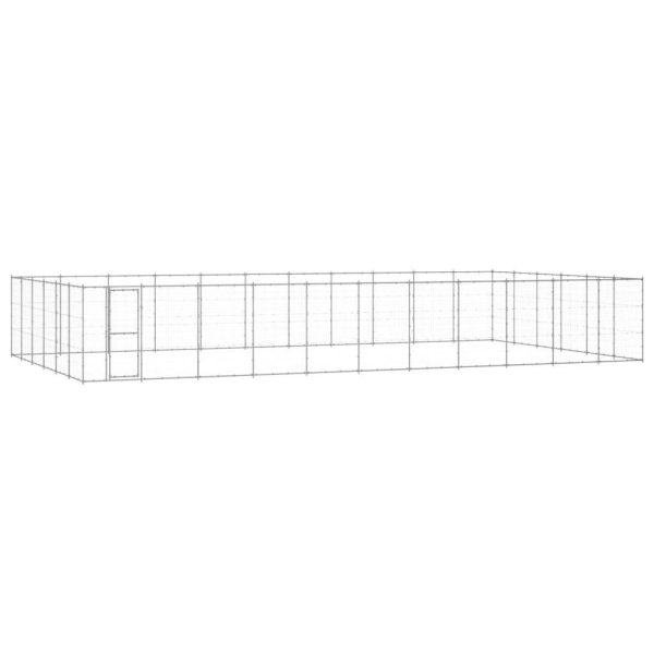 Chenil extérieur cage enclos parc animaux chien extérieur acier galvanisé 79,86 m²