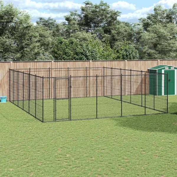 Chenil d’extérieur pour chiens Acier 36,3 m² vidaXL 3082324 Chenil d’extérieur pour chiens Acier 36,3 m² vidaXL 3082324