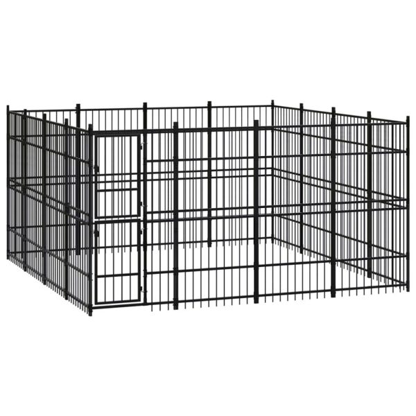 Chenil d’extérieur pour chiens Acier 14,75 m² vidaXL 3097982 Chenil d’extérieur pour chiens Acier 14,75 m² vidaXL 3097982