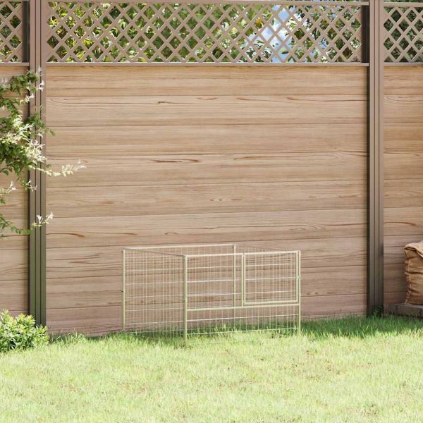 Chenil Argenté 100x100x70 cm Acier vidaXL 150792