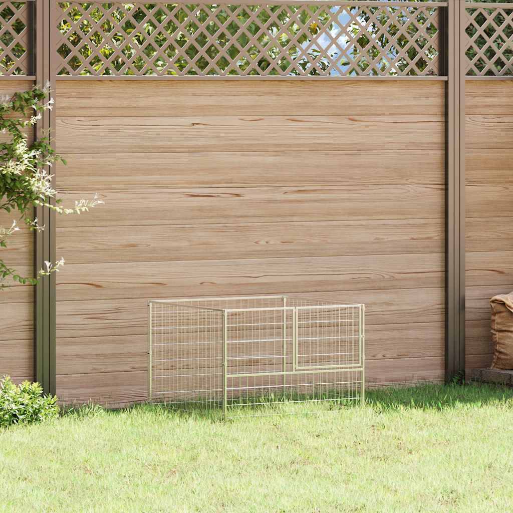 Chenil Argenté 100x100x70 cm Acier vidaXL 150792