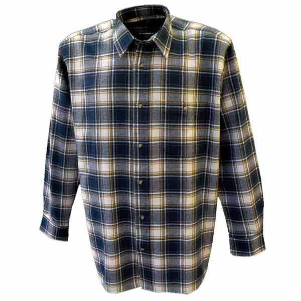 Chemise à carreaux Dolty flanelle coton bleu beige S à 4XL Chemise à carreaux Dolty flanelle coton bleu beige S à 4XL