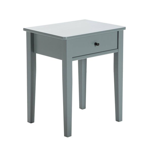 Chevet 1 Tiroir MDF et Pin Coloris Vert Pétrole – COLINA Chevet 1 Tiroir MDF et Pin Coloris Vert Pétrole – COLINA