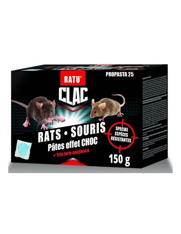 Clac Raticide Pates Effet Choc 150g – Clac Clac Raticide Pates Effet Choc 150g – Clac
