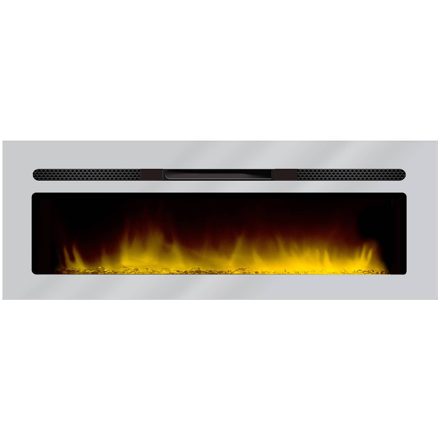Cheminée électrique encastrable 150cm inox 149 Chemin'arte