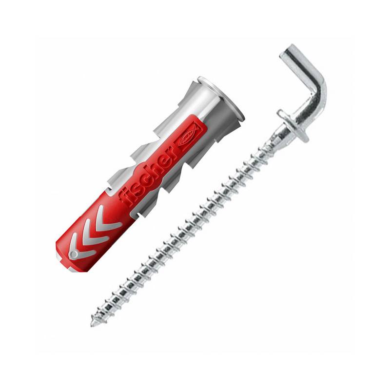 Chevilles bi-matière Duopower + gond FISCHER - Diamètre foret / Quantité: Ø6mm / Blister de 6