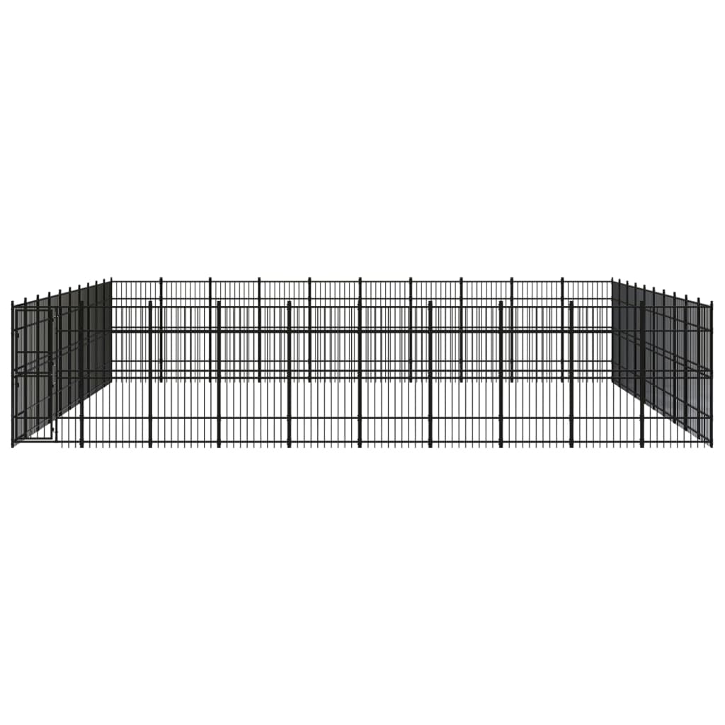 Chenil D'Extérieur Pour Chiens Acier 92,16 M² - vidaXL