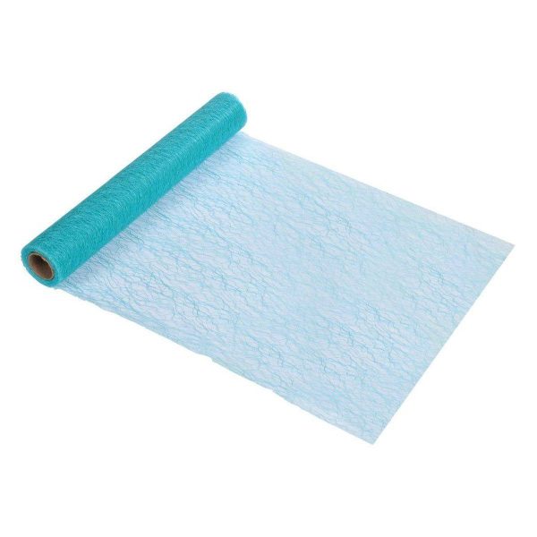 Chemin de Table Jetable «Effet Maille» 30cmx5m Bleu Chemin de Table Jetable «Effet Maille» 30cmx5m Bleu