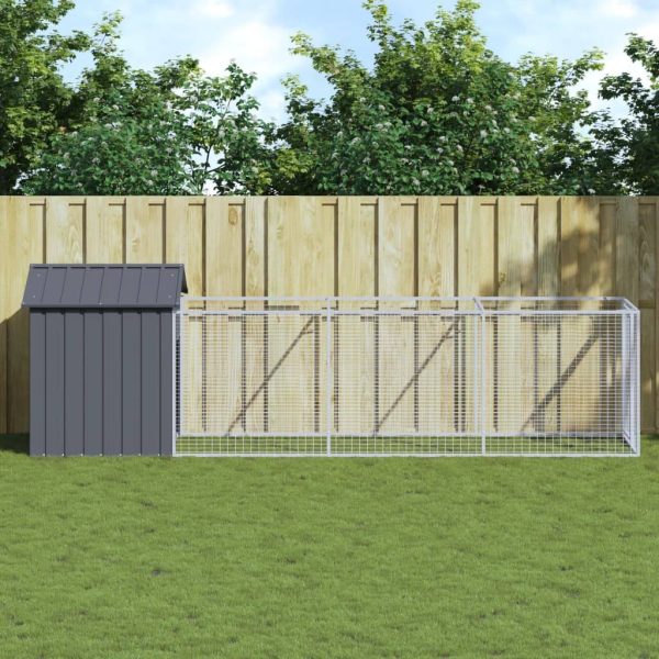 Chenil Chien Acier Galvanisé Grand Enclos Toit Sécurisé Anthracite – ComfortXL Outdoor Living Chenil Chien Acier Galvanisé Grand Enclos Toit Sécurisé Anthracite – ComfortXL Outdoor Living