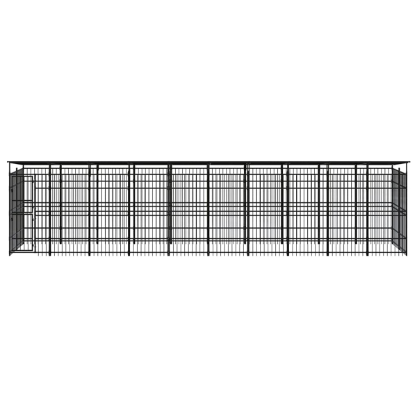 Chenil D’Extérieur Avec Toit Pour Chiens Acier 18,43 M² – vidaXL Chenil D’Extérieur Avec Toit Pour Chiens Acier 18,43 M² – vidaXL