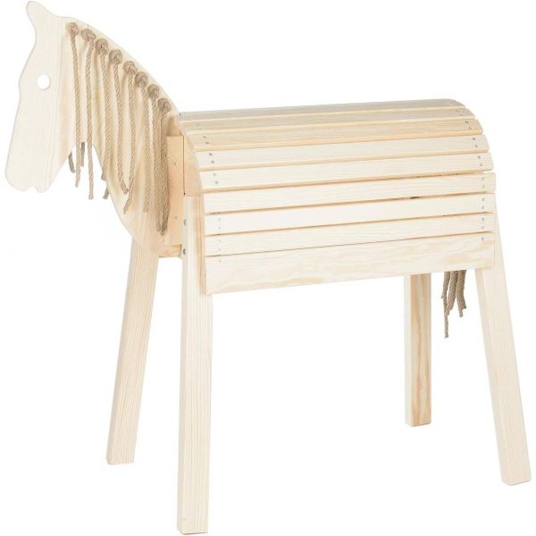 Cheval de Jardin en Bois Massif Naturel – Jouet Écologique pour Enfants Cheval de Jardin en Bois Massif Naturel – Jouet Écologique pour Enfants