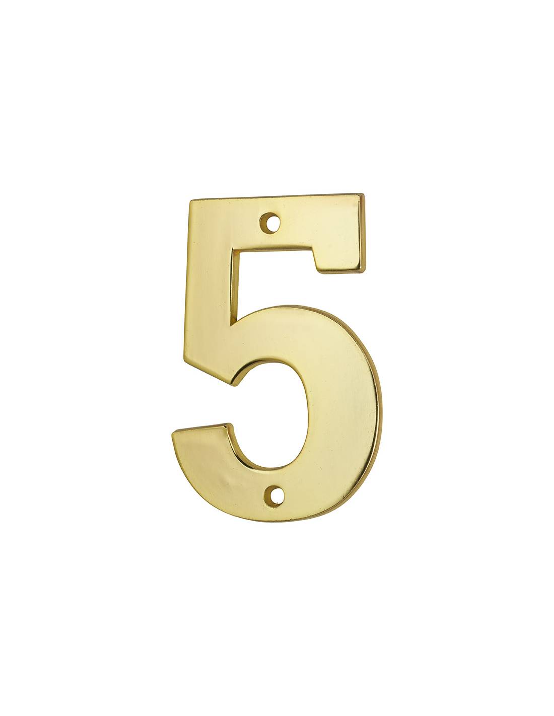 Chiffre 5, laiton, à visser, H.51mm, doré - THIRARD