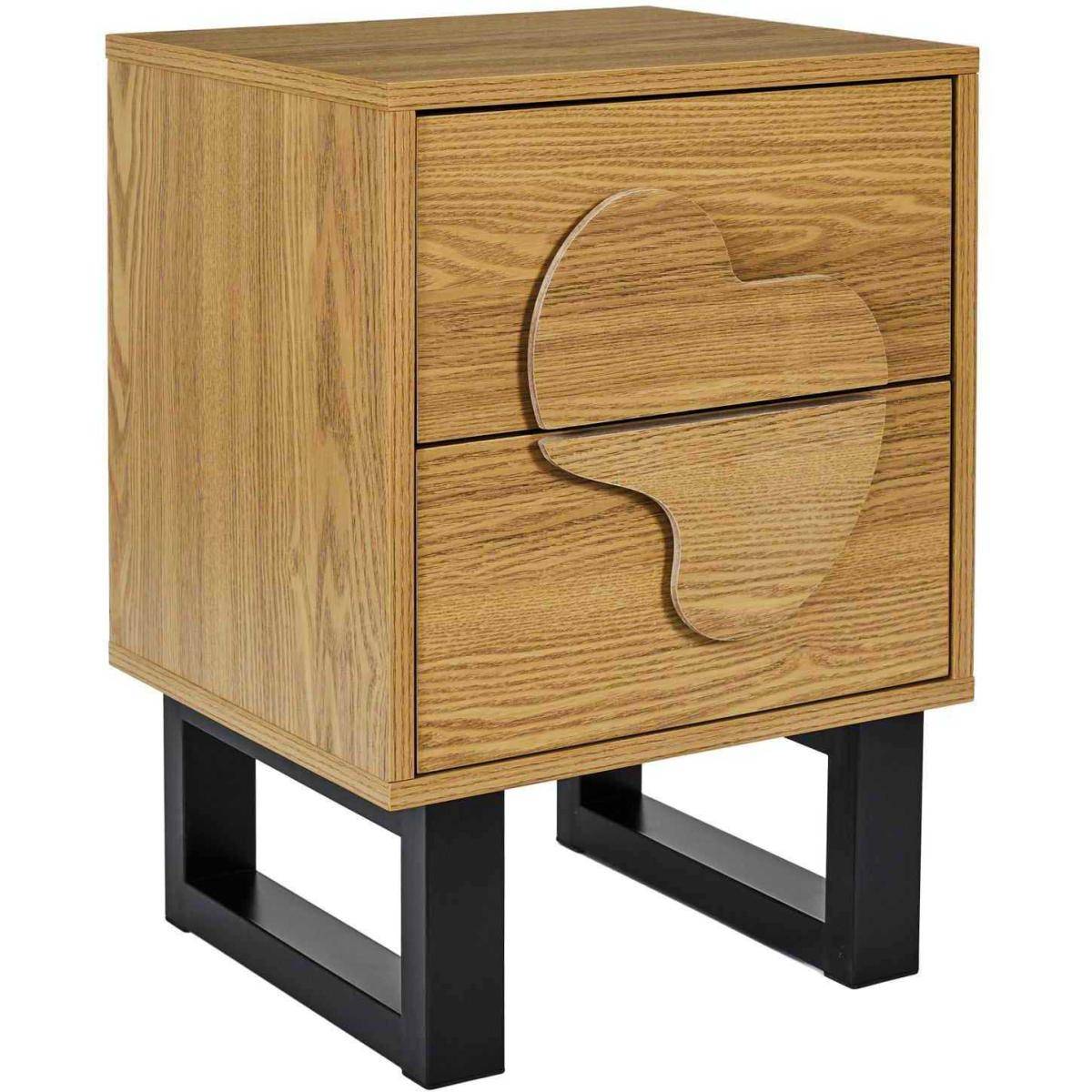 Chevet en MDF et métal Calypso