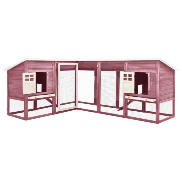 Clapier extérieur XXL en bois de sapin avec enclos sécurisé pour jardin Moka – ComfortXL Outdoor Living Clapier extérieur XXL en bois de sapin avec enclos sécurisé pour jardin Moka – ComfortXL Outdoor Living