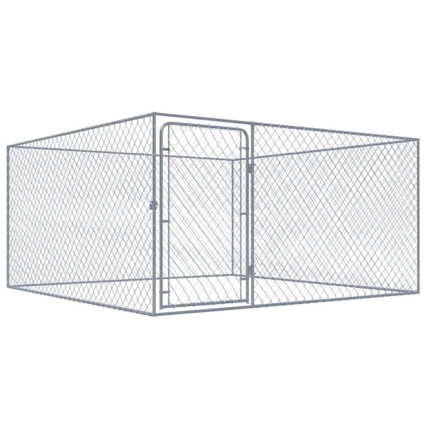 Chenil extérieur cage enclos parc animaux chien extérieur pour chiens acier galvanisé 2 x 2 x 1 m Chenil extérieur cage enclos parc animaux chien extérieur pour chiens acier galvanisé 2 x 2 x 1 m