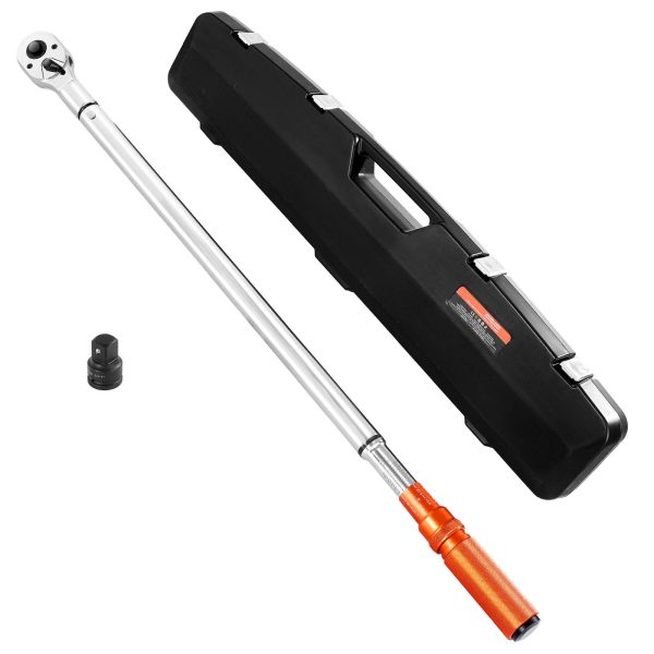 VEVOR Clé dynamométrique déclenchement 19 mm, 136-814 N.m. Double plage, 48 dents, orange, réparation auto. VEVOR Clé dynamométrique déclenchement 19 mm, 136-814 N.m. Double plage, 48 dents, orange, réparation auto.
