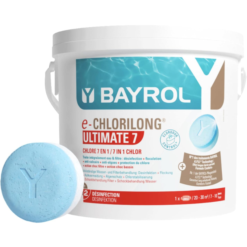 Chlore multifonctions Bayrol Chlorilong ULTIMATE 7 - 10,2 kg