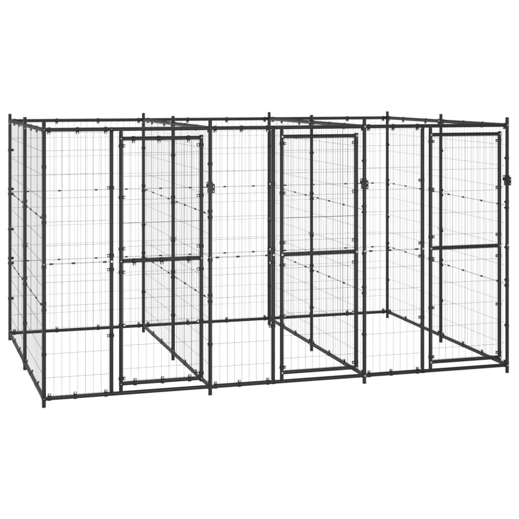 Chenil extérieur Acier 7,26 m² vidaXL 3082261