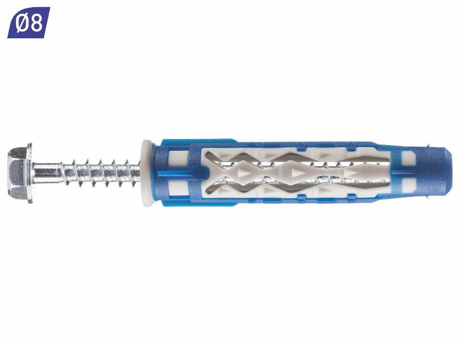 Cheville Colortech 8x50 Vis SPIT - Bidon de 100 - 565195