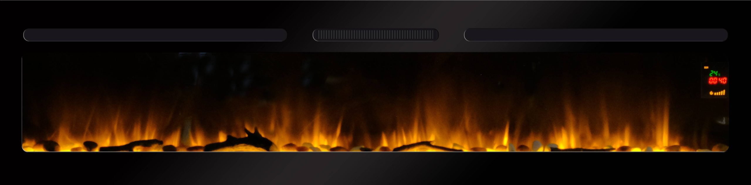 Cheminée électrique Encastrable Elysée 5XL 180 cm Effet Flammes LED Chemin'Arte