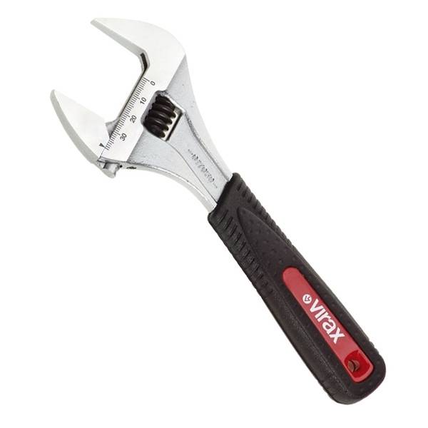 Clé à molette ouverture extra large à mors fins VIRAX 175 mm - 017047