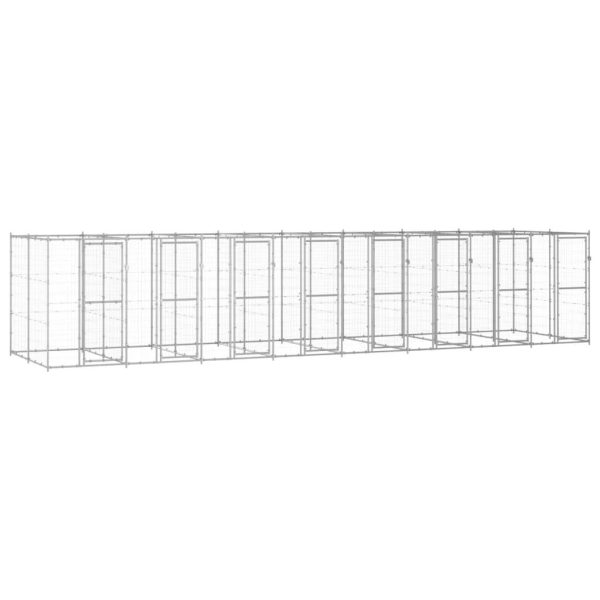 Chenil extérieur Acier galvanisé 19,36 m² vidaXL 3082288