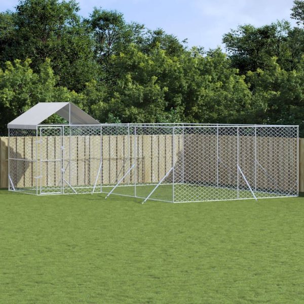 Chenil extérieur pour chien en acier galvanisé avec toit pour jardin 6x6x2,5 m – ComfortXL Outdoor Living Chenil extérieur pour chien en acier galvanisé avec toit pour jardin 6x6x2,5 m – ComfortXL Outdoor Living