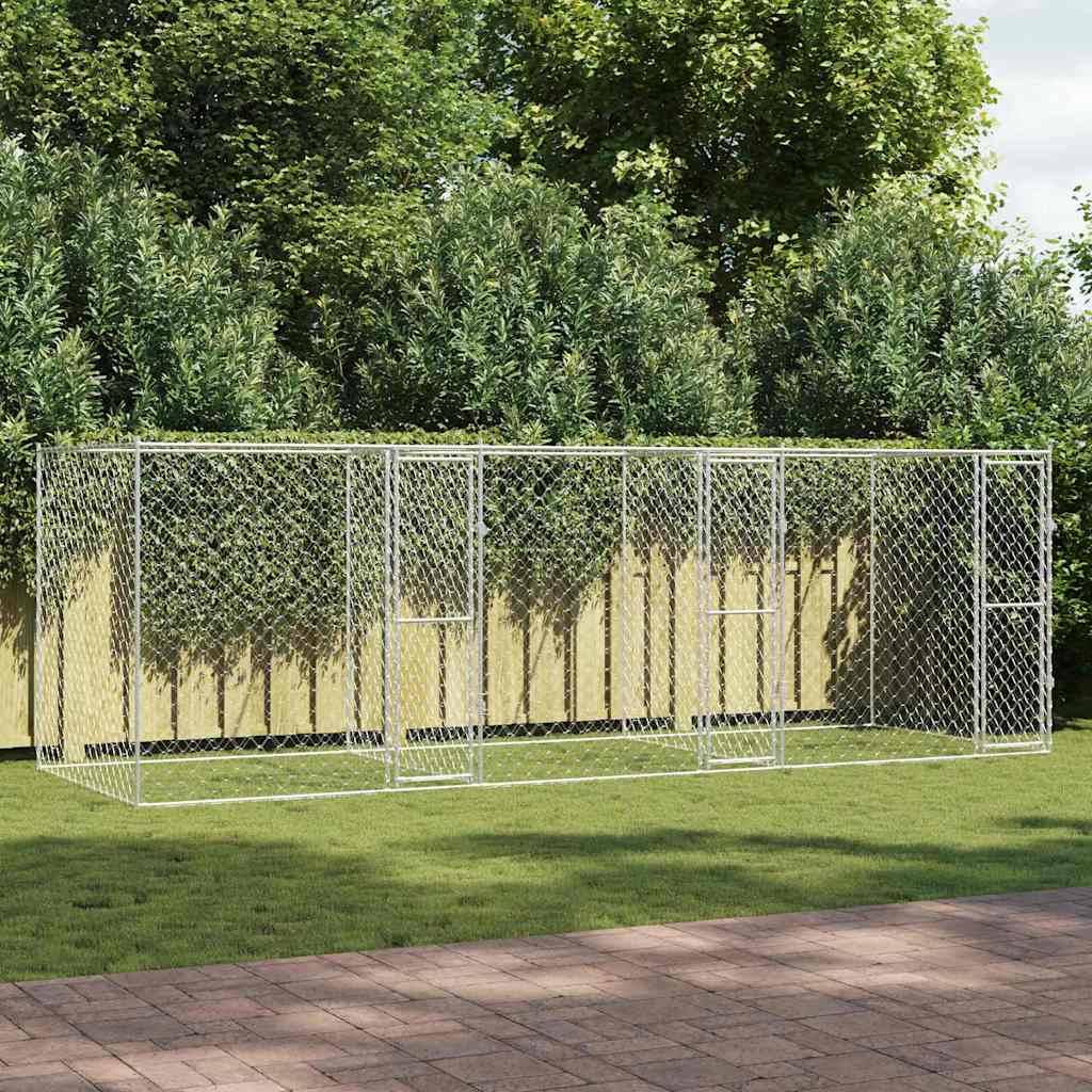 Chenil pour Chien 6x2m en Acier Galvanisé, Enclos Extérieur Durable pour Jardin – ComfortXL Outdoor Living