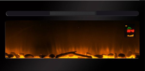 Cheminée électrique Encastrable Elysée 90 cm Effet Flammes LED Chemin’Arte