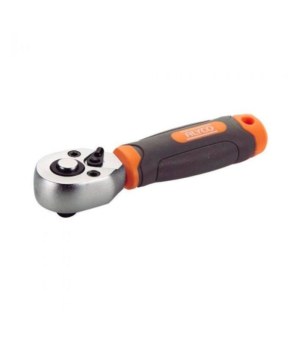 Clé à cliquet courte de 1/4 alyco orange ALYCO 170718 Clé à cliquet courte de 1/4 alyco orange ALYCO 170718