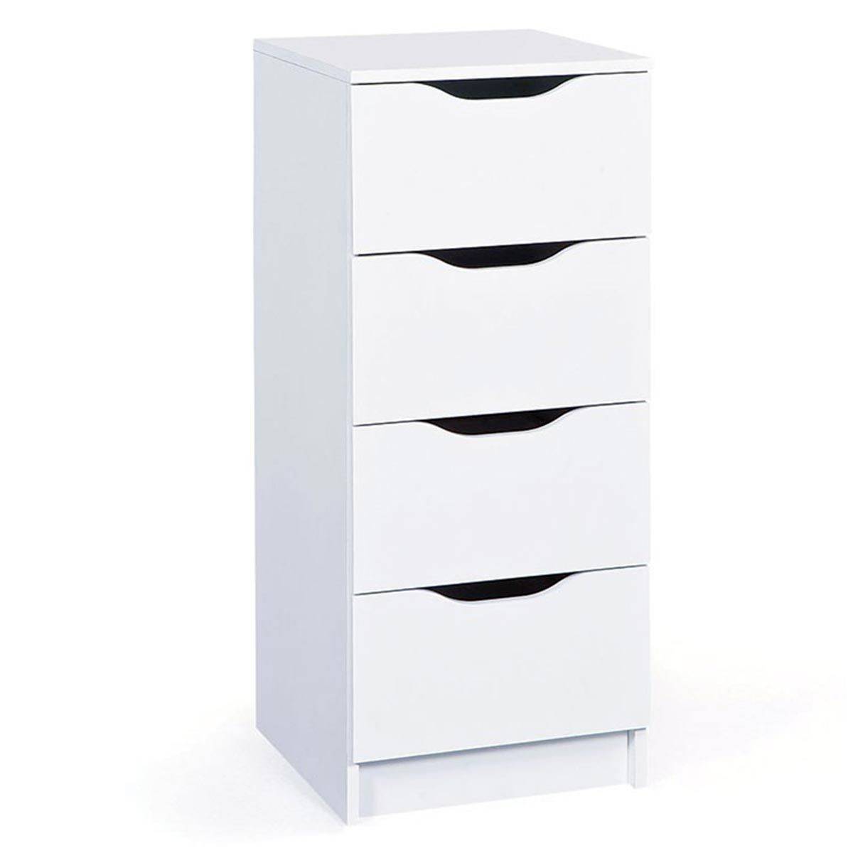 Chiffonnier 4 Tiroirs Design "Tilda" 41cm Blanc
