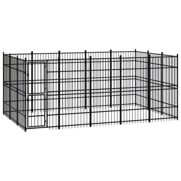 Chenil d’extérieur pour chiens Acier 13,82 m² vidaXL 3097976 Chenil d’extérieur pour chiens Acier 13,82 m² vidaXL 3097976